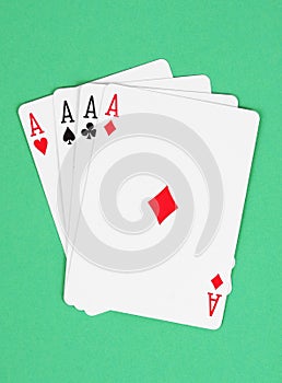 Four aces playing cards