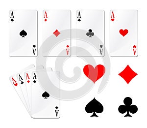 Four aces playing cards