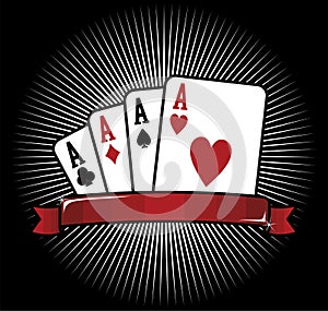 Four Aces. Poker icon