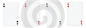 Four Aces Vintage Playing Cards - isolated