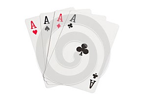 Four Aces on white