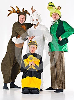 Four adults in costume