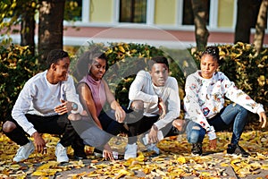 Four african friends.