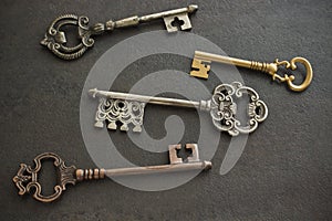 Four Antique Keys