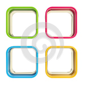 Four applet copyspace colorful boxes photo
