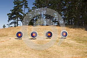 Four Archery Targets