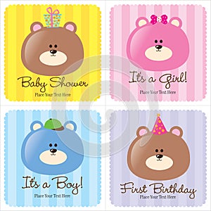 Four Assorted Baby Cards