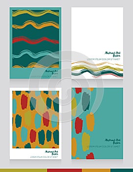 Four banners for abstract art