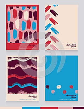 Four banners for abstract art