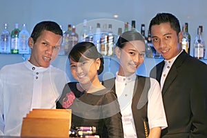 Four bar staff