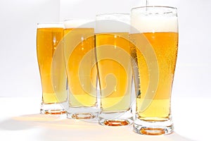 Four beer glass