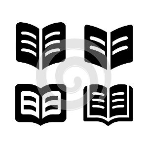 Book bundles silhouette vector icon design photo