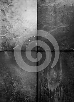 Collection abstract black and white textures photo