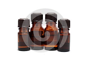 Four bottles of aromatherapy oils