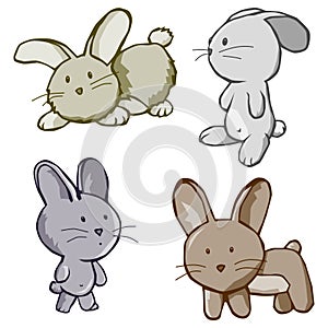 Four Bunny cartoons