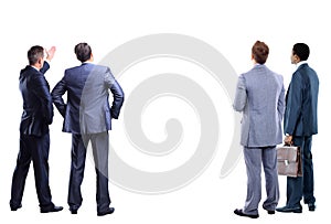 Four business mans from the back