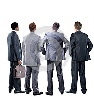 Four business mans from the back