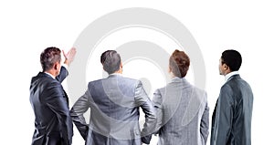 Four business mans from the back