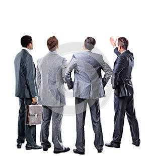 Four business mans from the back
