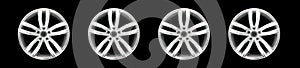 Four car rims