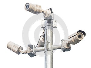 Four CCTV security camera.