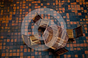 Four chairs and a table