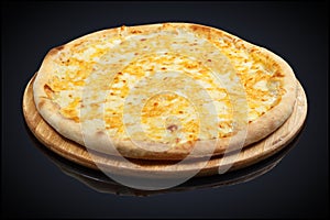 Four Cheese Pizza, mozzarella, cheddar, cream