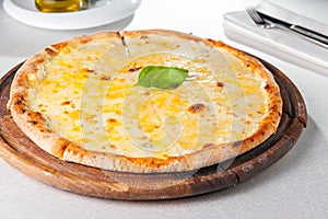 Four cheese pizza quattro fromaggi