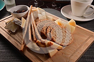 Four cheese platter biscuit