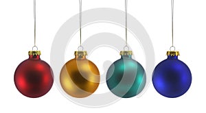 Four Christmas Balls