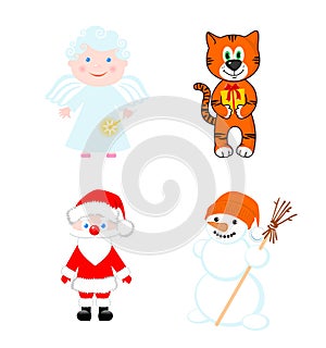 Four Christmas characters