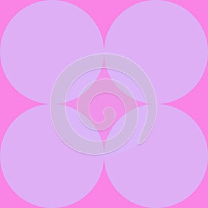 Four circles on a pink background photo