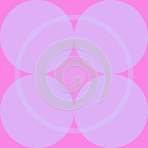 Four circles on a pink background photo