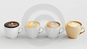 The Four Coffee Cups.AI generated image