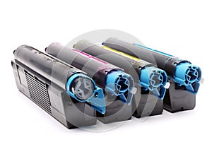 Four color laser printer toner cartridges