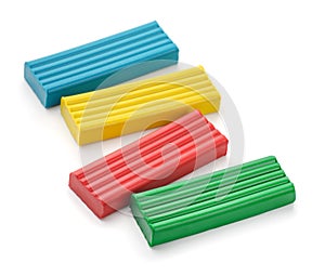 Four color modeling clay bricks