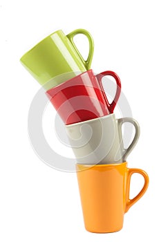 Four color tea cups