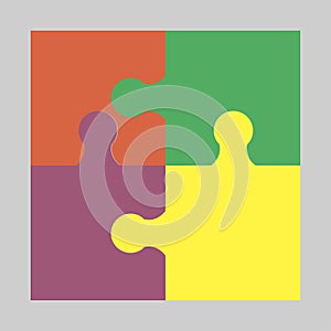 Four colorful puzzle