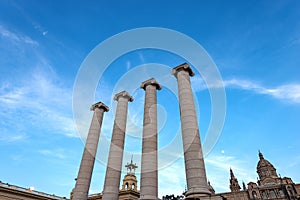 Four columns with Ionic capitals - Barcelona Spain