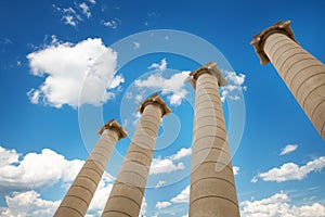 The Four Columns Les Quatre Columnes - near by National Art Museum at Spain Square photo