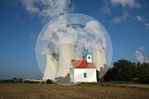 Four cooling towers of nuclear power plant