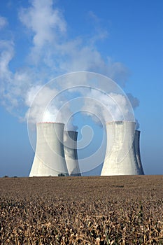 Four cooling towers of nuclear power plant