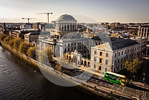 Four Courts in Dublin - aerial view