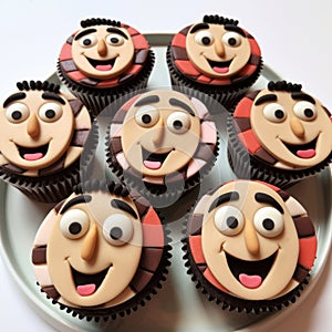 Cupcakes Decorated As Dr. Oz Characters: Lively, Photorealistic, Glasgow Style photo