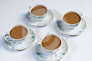 Cuatro tazas de café 