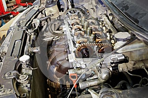 Four-cylinder car engine