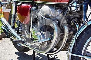 Engine of retro motorcycle