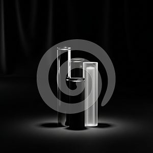 Casts subtle reflections and shadows, highlighting the sleek,