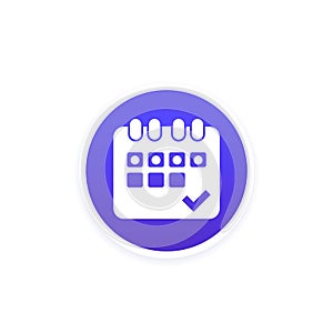 four-day week, 4-day workweek vector icon photo