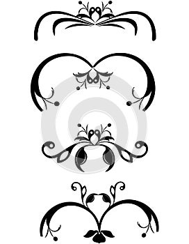 Four decorative ornament